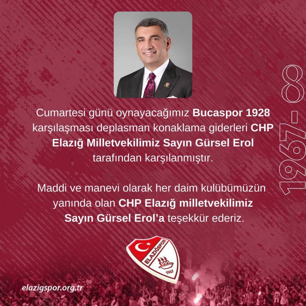 Elazığspor’umuzun Yanındayız!